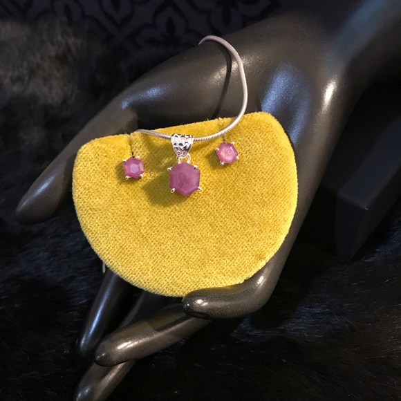 Raw Ruby & Sterling Set - Picture 10 of 16